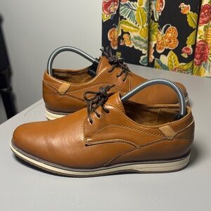 Restoration Boys Brown Leather Dress Shoes Edward 6 M